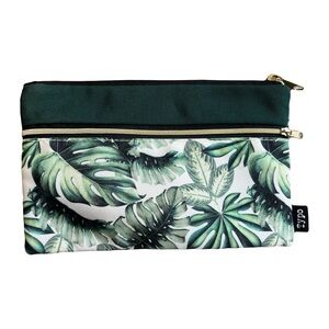 Typo Travel Bag Tropical Leaf Pouch Vacation Makeup Bag Hawaii Print Island